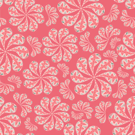 Turkish cucumber seamless pattern. Art design element red stock vector illustration for web, for print, for fabric print, for wallpaperのイラスト素材
