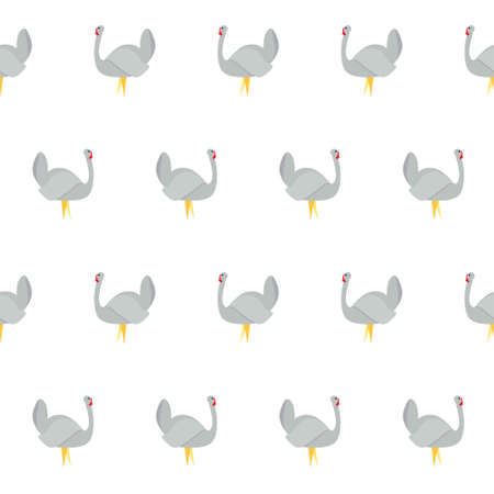 Turkey seamless pattern. Gray farm animal on white art design stock vector illustration for web, for printのイラスト素材