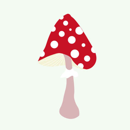 Fly agaric colotrful art design stock vector illustration for web, for print, for icon, for coloring bookのイラスト素材