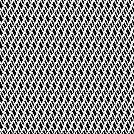 Geometric white seamless pattern on black stock vector illustration for web, for print, for fabric printのイラスト素材