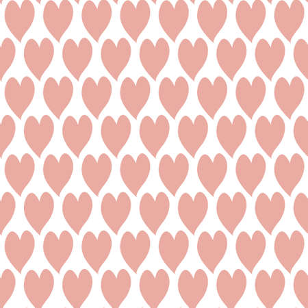 Coral hearts on white seamless pattern stock vector illustration for web, for print, for fabric printのイラスト素材