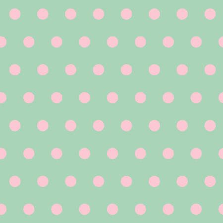 Pink circle on light green seamless pattern for web, for print, for fabric print stock vector illustrationのイラスト素材