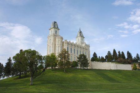 Manti Utah Temple of The Church of Jesus Christ of Latter-day Saintsの写真素材