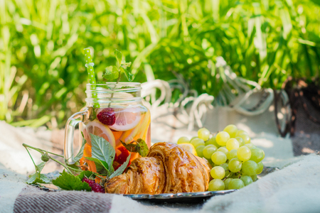 Picnic in the gardenの写真素材