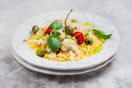 Traditional fish couscousの写真素材