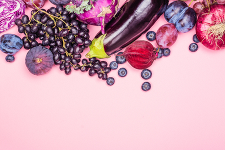 Selection of purple foodsの写真素材