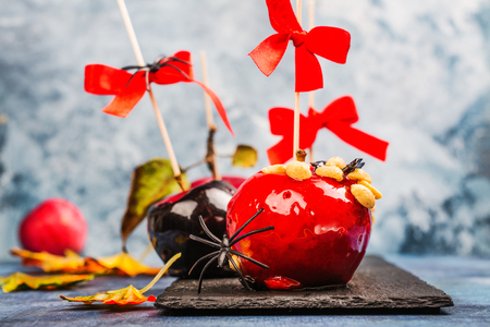 Caramelized candy applesの写真素材