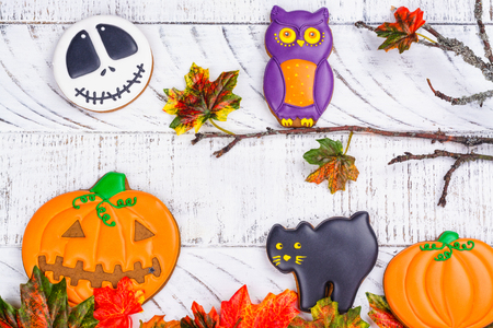 Halloween cookies assortmentの写真素材