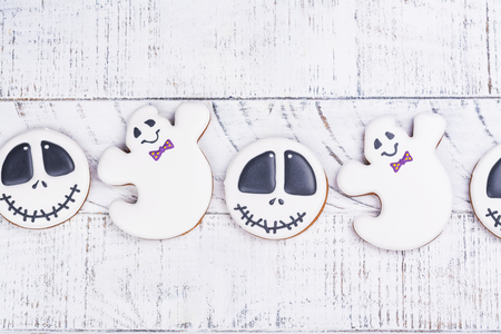 Skulls and ghosts gingerbreadsの写真素材