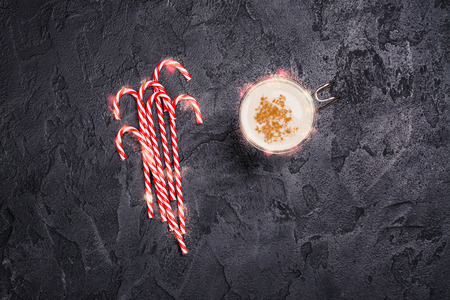 Christmas egg nog drinkの写真素材