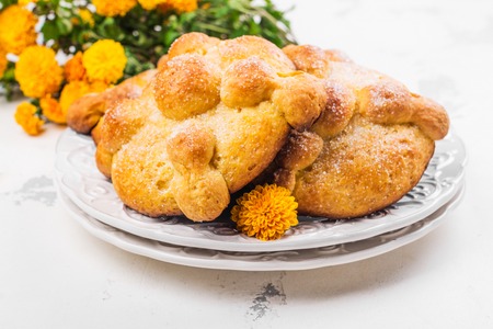 Pan de muerto breadの写真素材