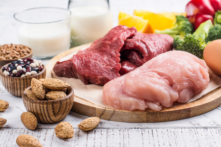 Foods for building musclesの写真素材
