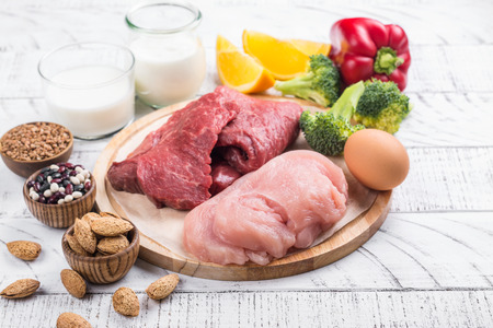 Foods for building musclesの写真素材