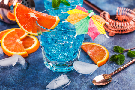 Blue lagoon cocktailの写真素材