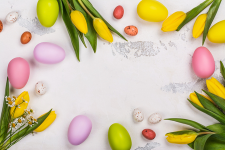 Colorful easter backgroundの写真素材