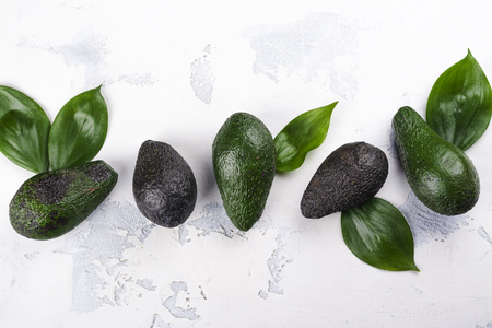 Fresh ripe avocado fruitsの写真素材
