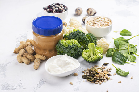 Various meatless protein foodの写真素材