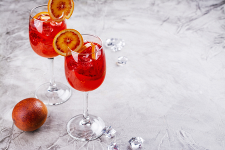 Italian Aperol Spritz cocktailの写真素材