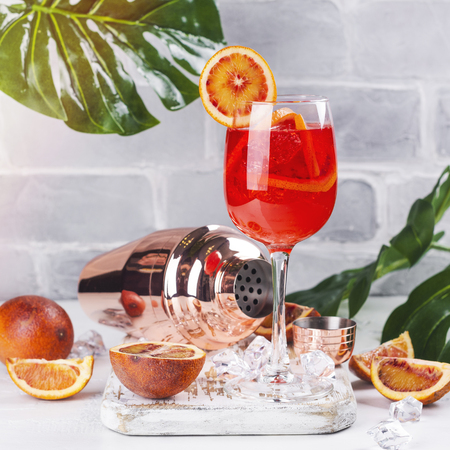 Summer sangria cocktailの写真素材