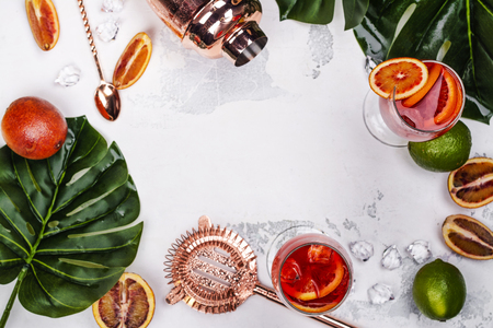 Italian Aperol Spritz cocktailの写真素材