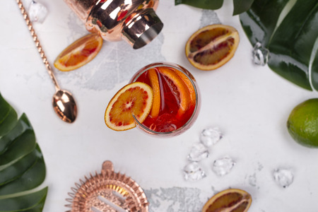 Italian Aperol Spritz cocktailの写真素材