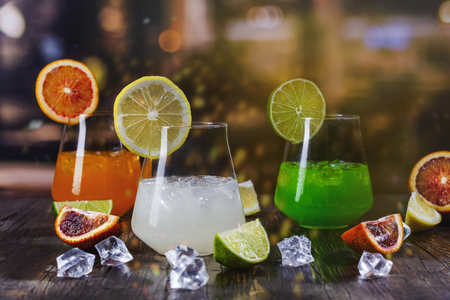 Tropical summer cocktailsの写真素材