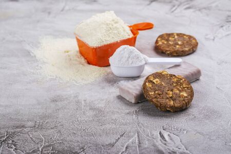 Sport nutrition backgroundの写真素材