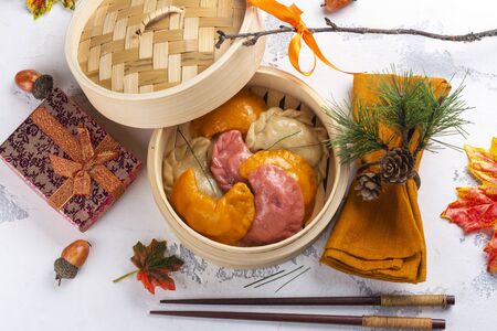 Songpyeon rice cakes for Chuseokの写真素材