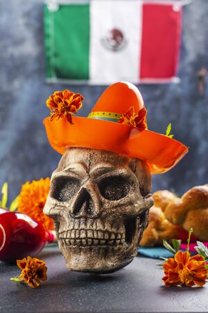 Mexican day of the dead backgroundの写真素材