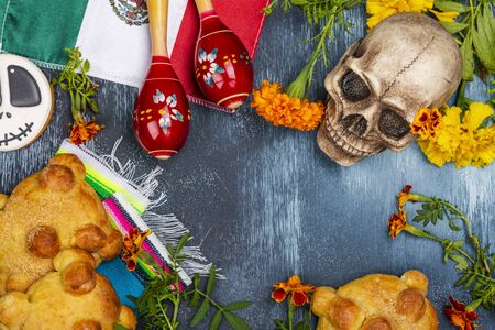 Mexican day of the dead backgroundの写真素材