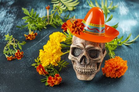 Mexican day of the dead backgroundの写真素材