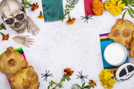 Mexican day of the dead backgroundの写真素材