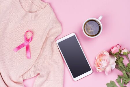 Breast cancer awareness backgroundの写真素材