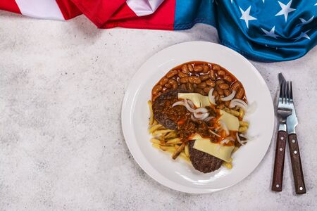 Garbage plate dishの写真素材