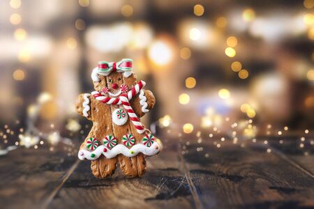 Christmas gingerbread cookieの写真素材