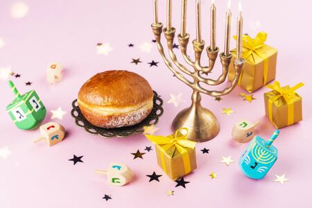 Happy Chanukah backgroundの写真素材