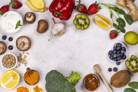 Immunity boosters foodの写真素材