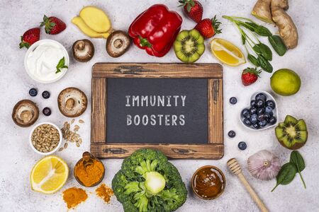 Immunity boosters foodの写真素材