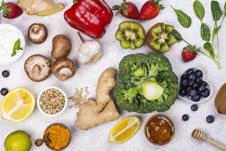 Immunity boosters foodの写真素材
