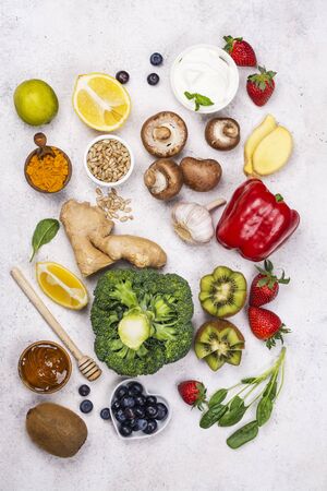 Immunity boosters foodの写真素材