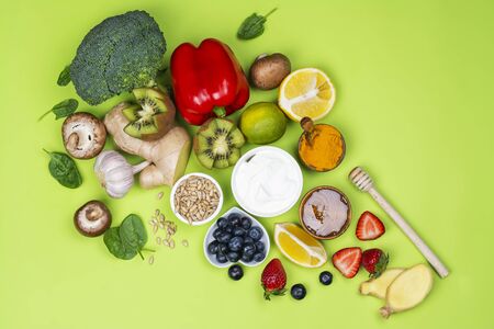 Immunity boosters foodの写真素材