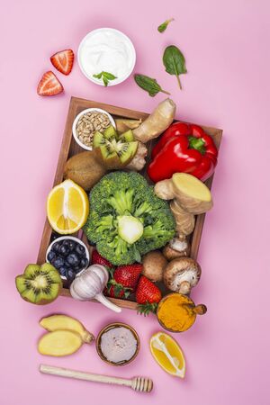 Immunity boosters foodの写真素材