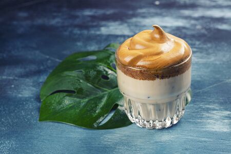 Dalgona korean coffeeの写真素材