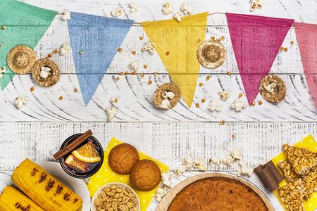 Brazilian festa junina party tableの写真素材