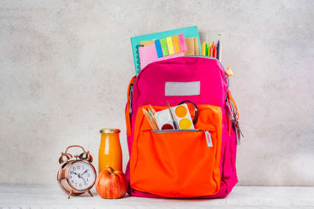 Back pack with school utensils
