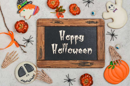 Gingerbread halloween cookiesの写真素材