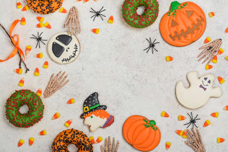Sweet Halloween party backgroundの写真素材
