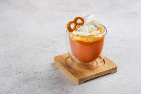 Spice pumpkin latte drinkの写真素材