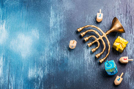 Jewish holiday Hanukkah backgroundの写真素材