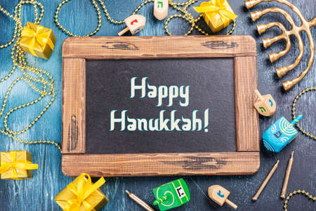 Jewish holiday Hanukkah backgroundの写真素材
